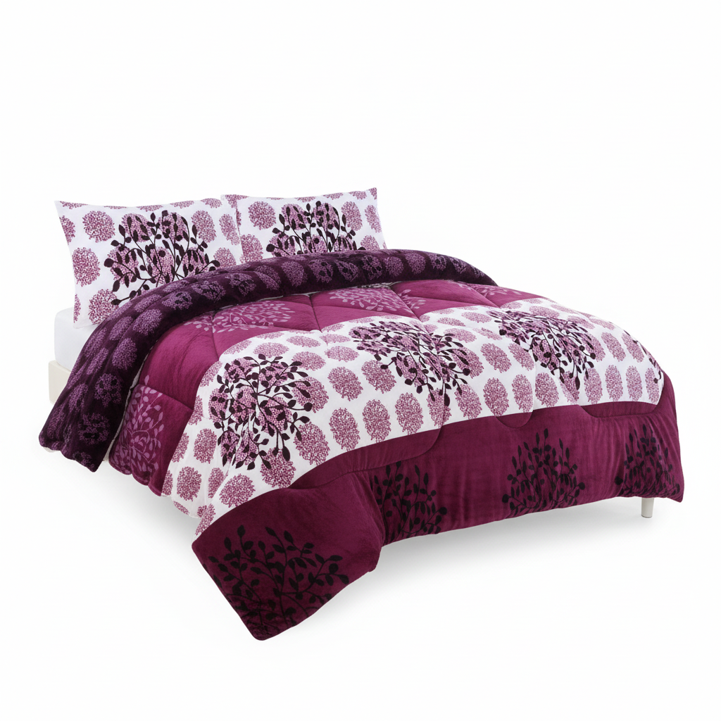 Cobertor Plush morado con diseño